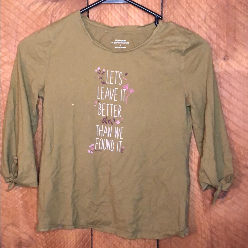 Olive Green Long Sleeve Graphic Tee